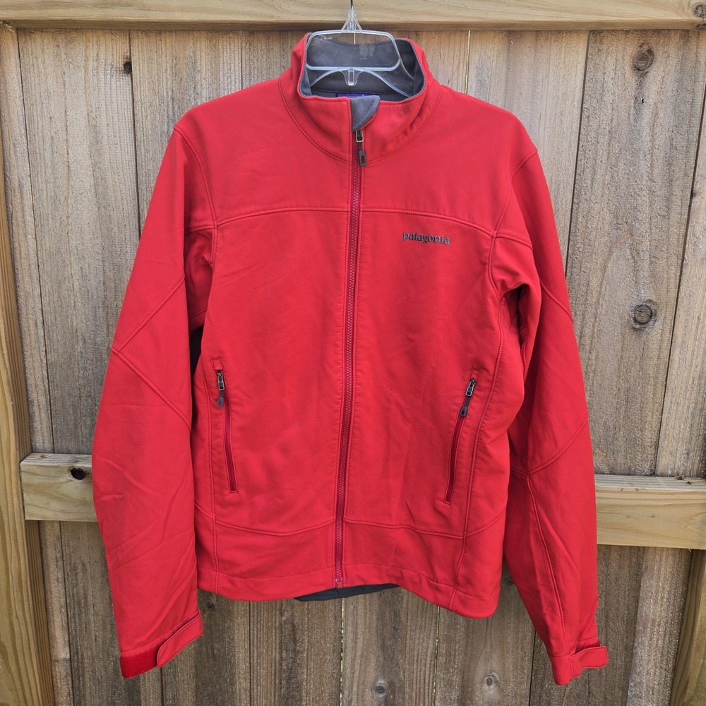Patagonia Adze Jacket Men's Small Polartec Windbloc Soft Shell Red